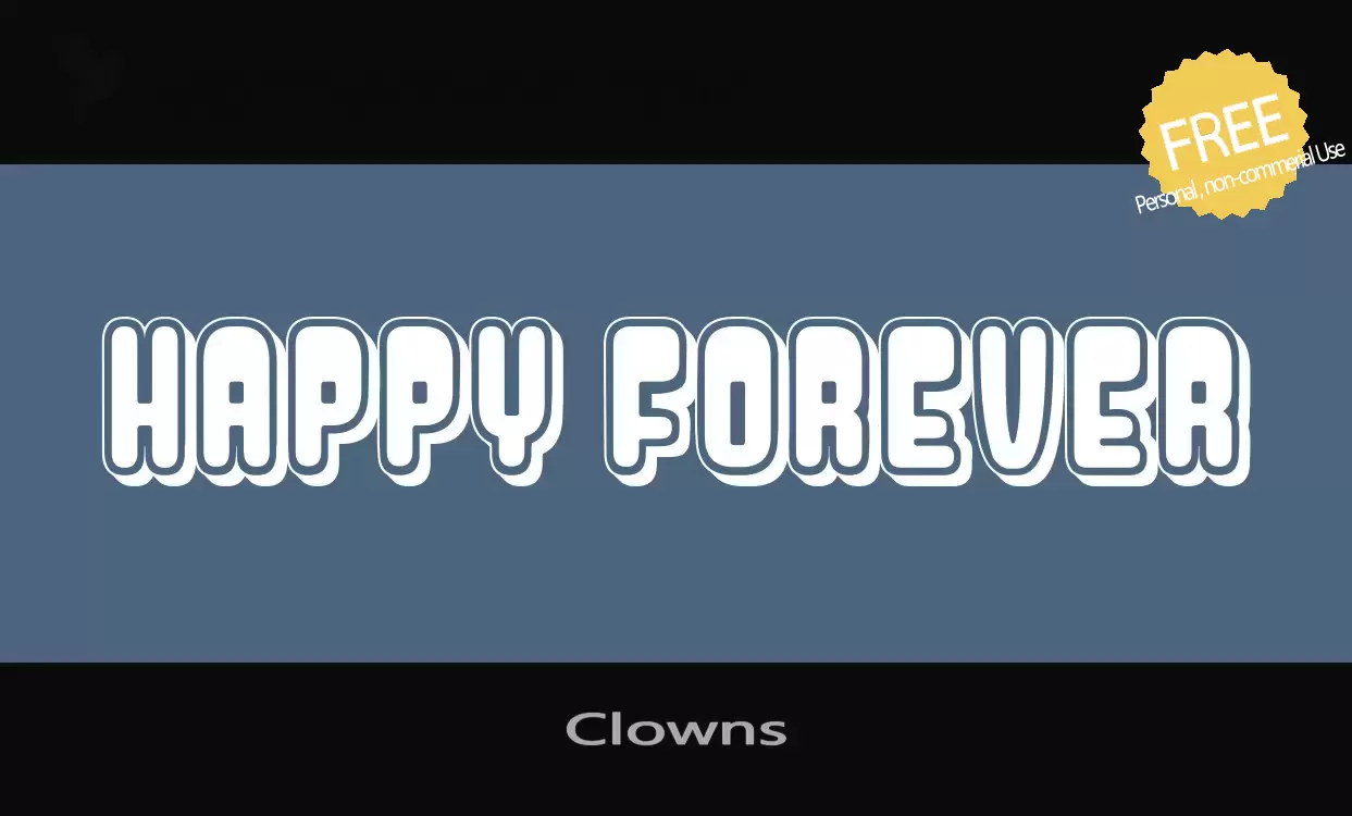 「Clowns」字体效果图