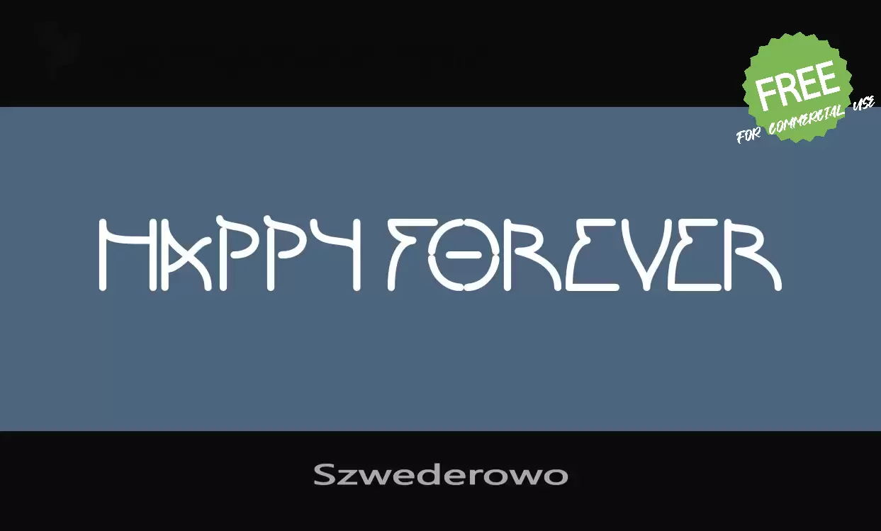 Font Sample of Szwederowo