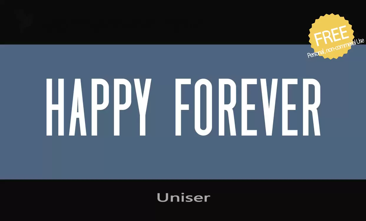 「Uniser」字体效果图