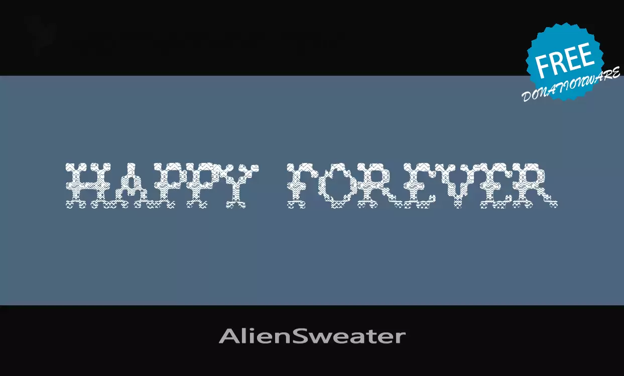 「AlienSweater」字体效果图