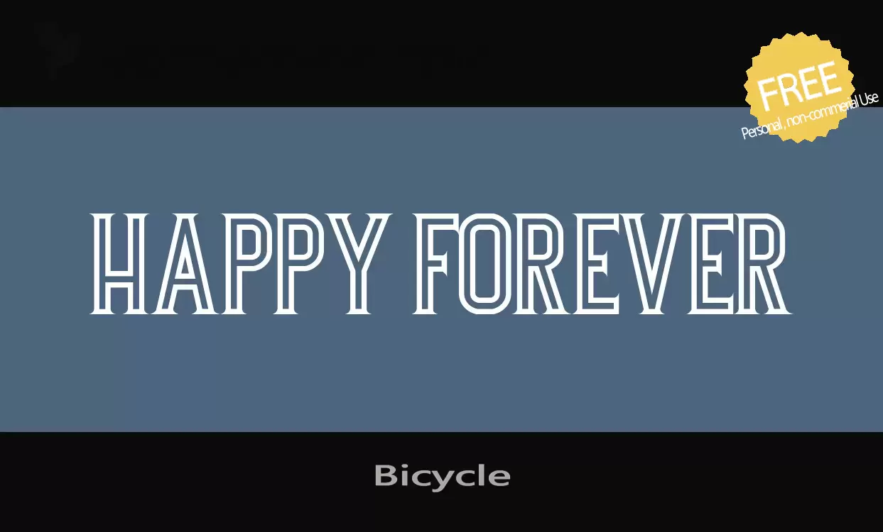 「Bicycle」字体效果图