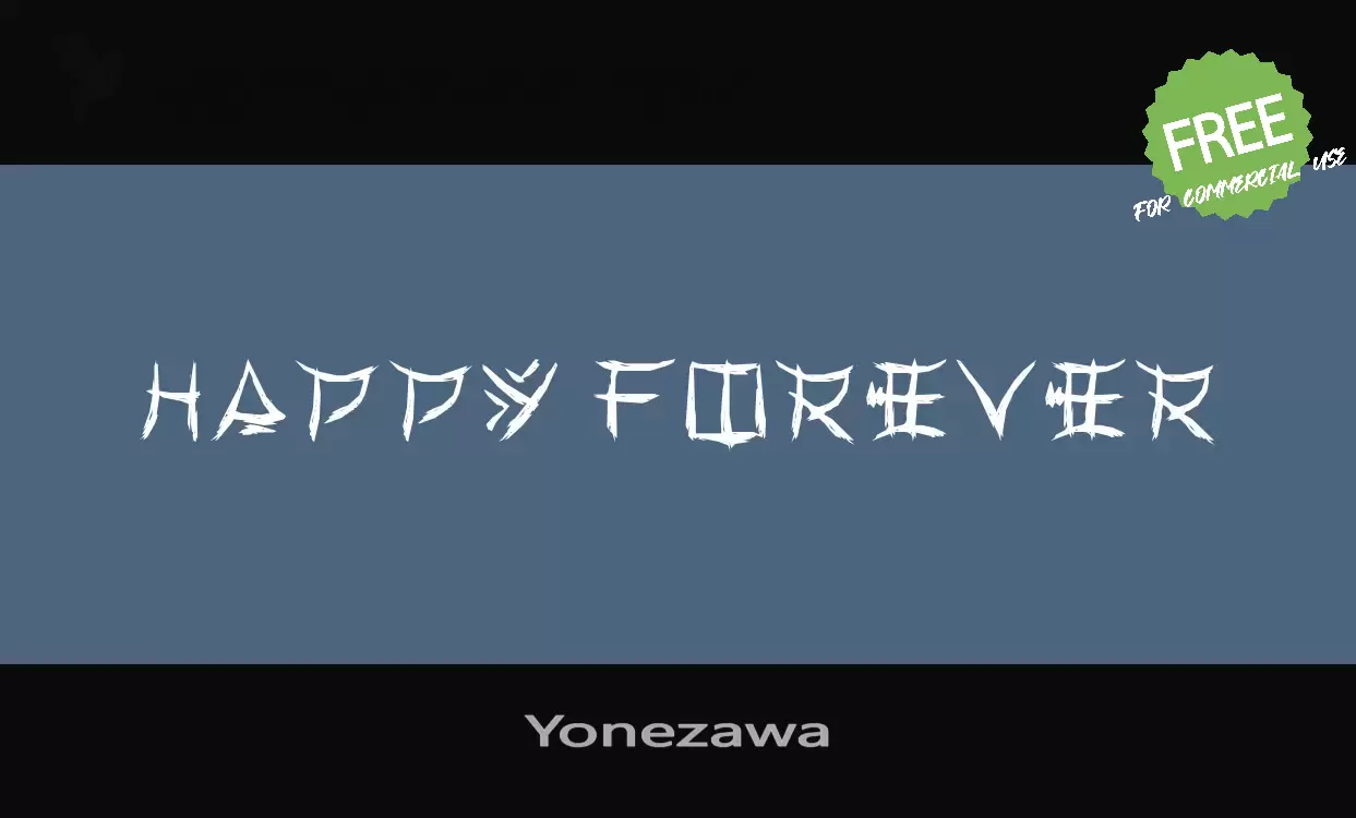 「Yonezawa」字体效果图