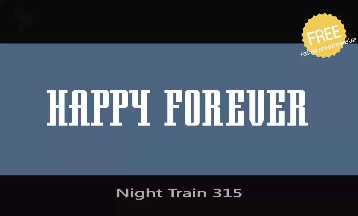 Font Sample of Night-Train-315