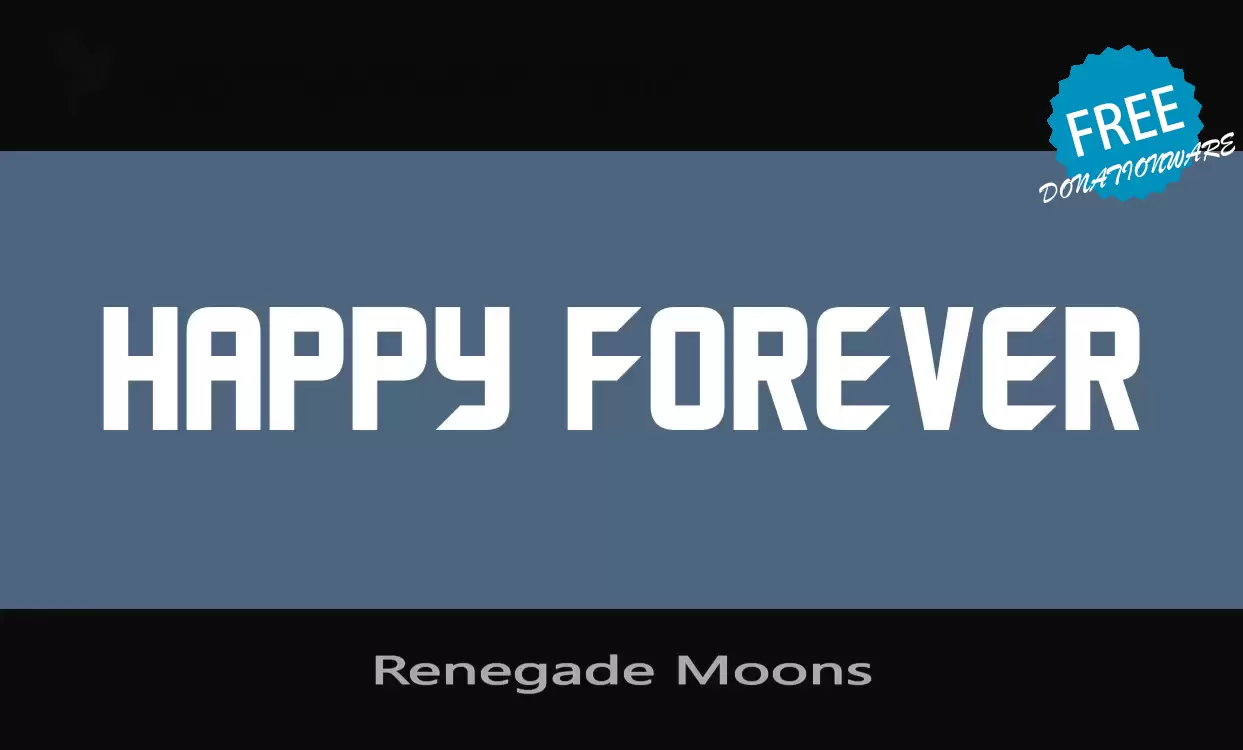 「Renegade-Moons」字体效果图