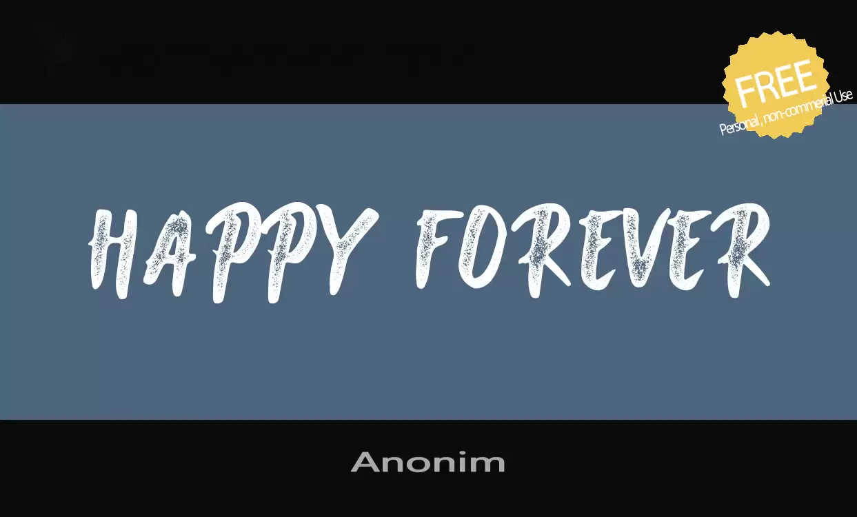 Font Sample of Anonim