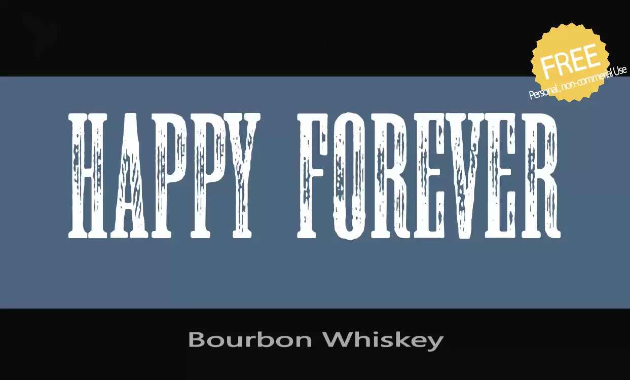 Font Sample of Bourbon-Whiskey