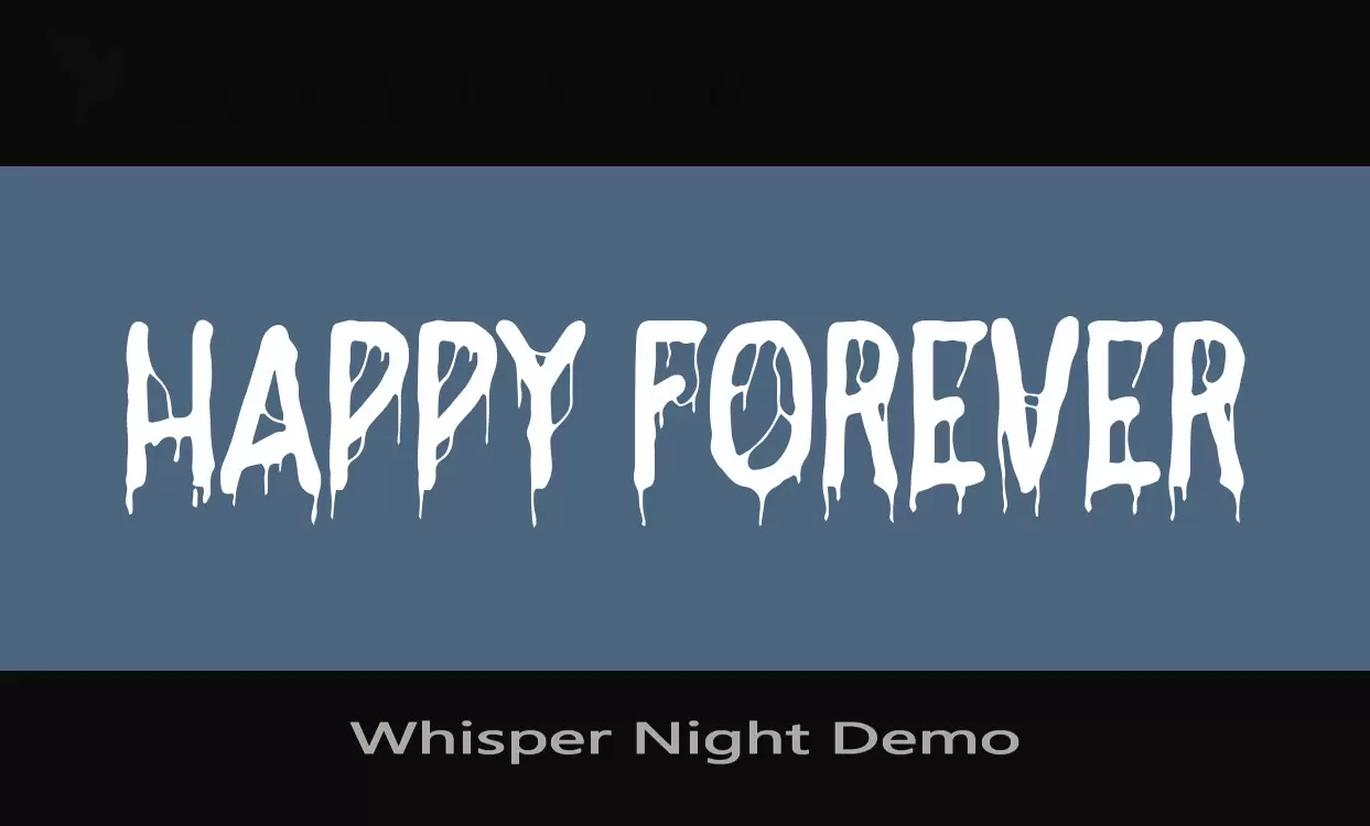 Font Sample of Whisper-Night-Demo