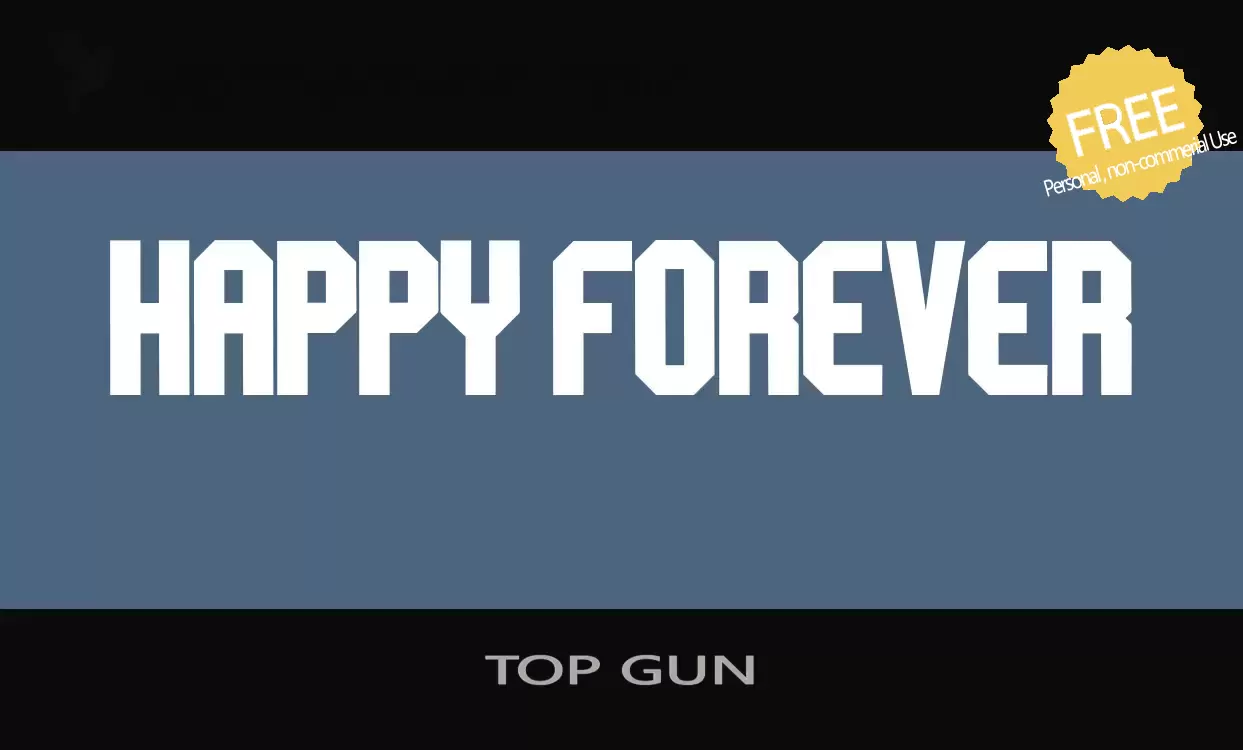 「TOP-GUN」字体效果图