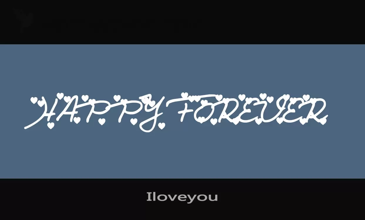 「Iloveyou」字体效果图