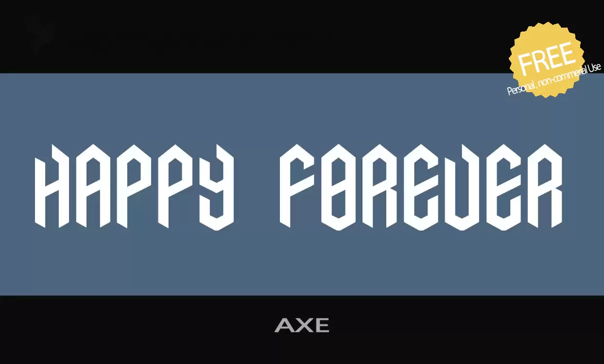 「AXE」字体效果图