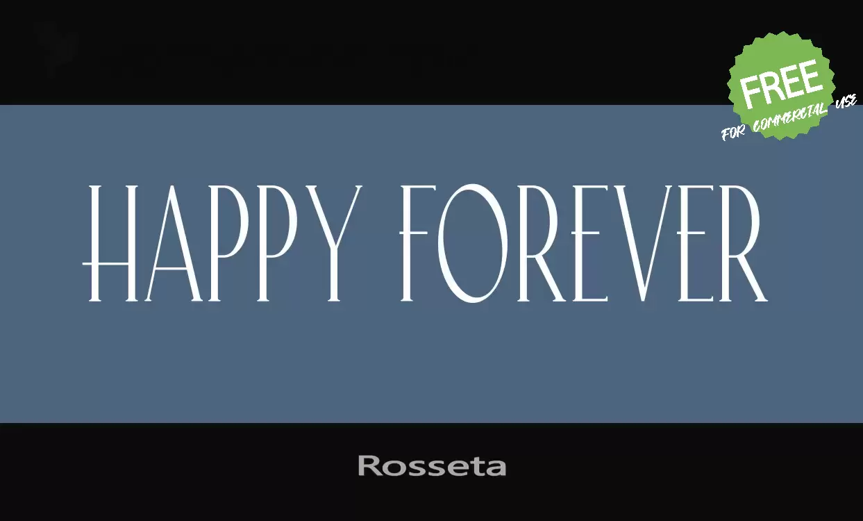 「Rosseta」字体效果图