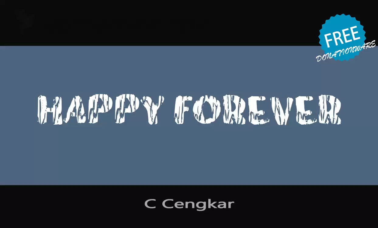 「C-Cengkar」字体效果图
