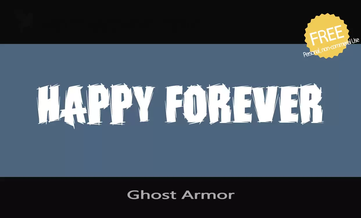 「Ghost-Armor」字体效果图