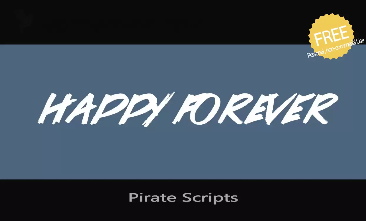 「Pirate-Scripts」字体效果图