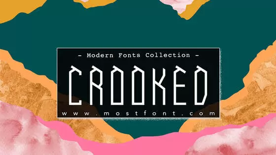 「CROOKED」字体排版图片