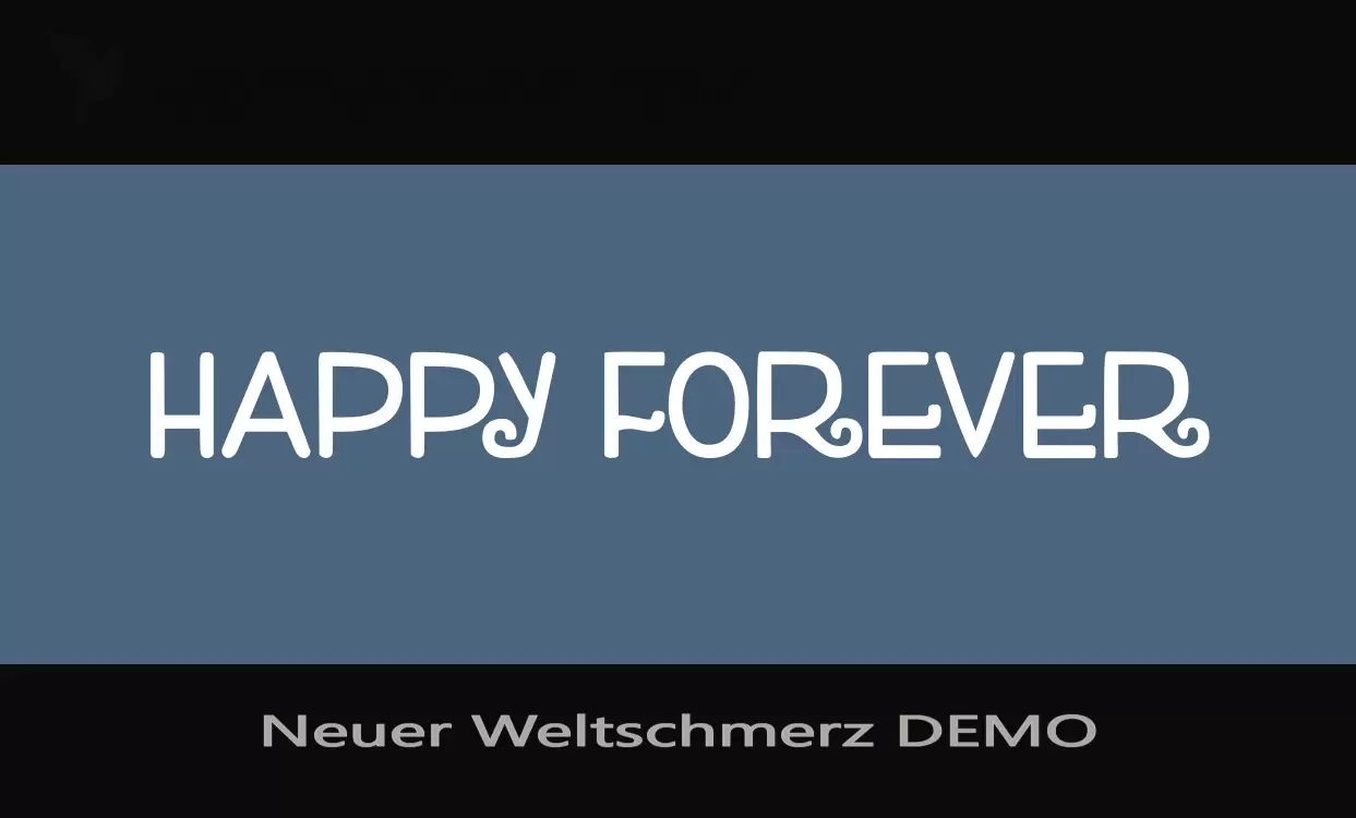 「Neuer-Weltschmerz-DEMO」字体效果图