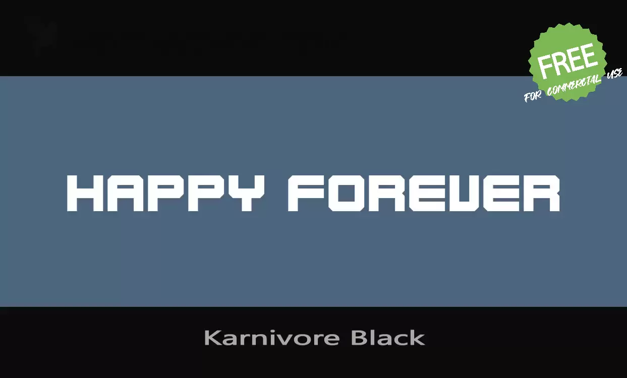 「Karnivore-Black」字体效果图