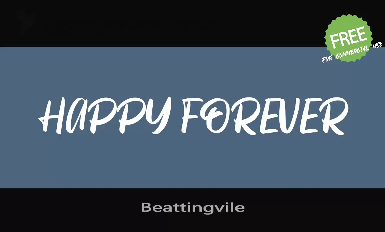 Font Sample of Beattingvile