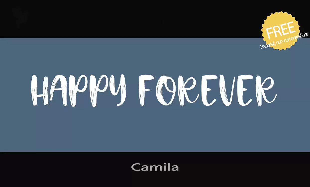 「Camila」字体效果图