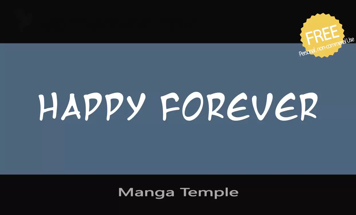 Font Sample of Manga-Temple