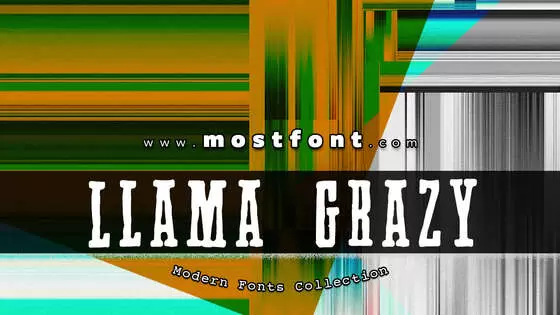 Typographic Design of Llama-Grazy