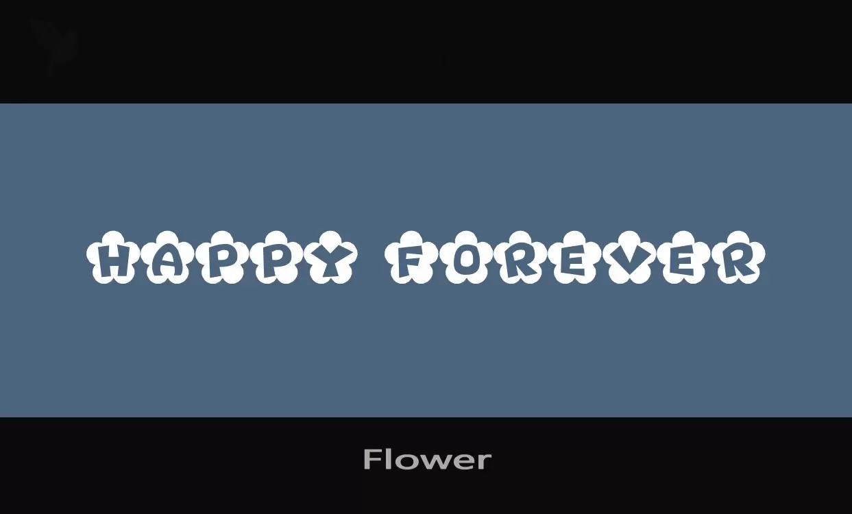 Font Sample of Flower