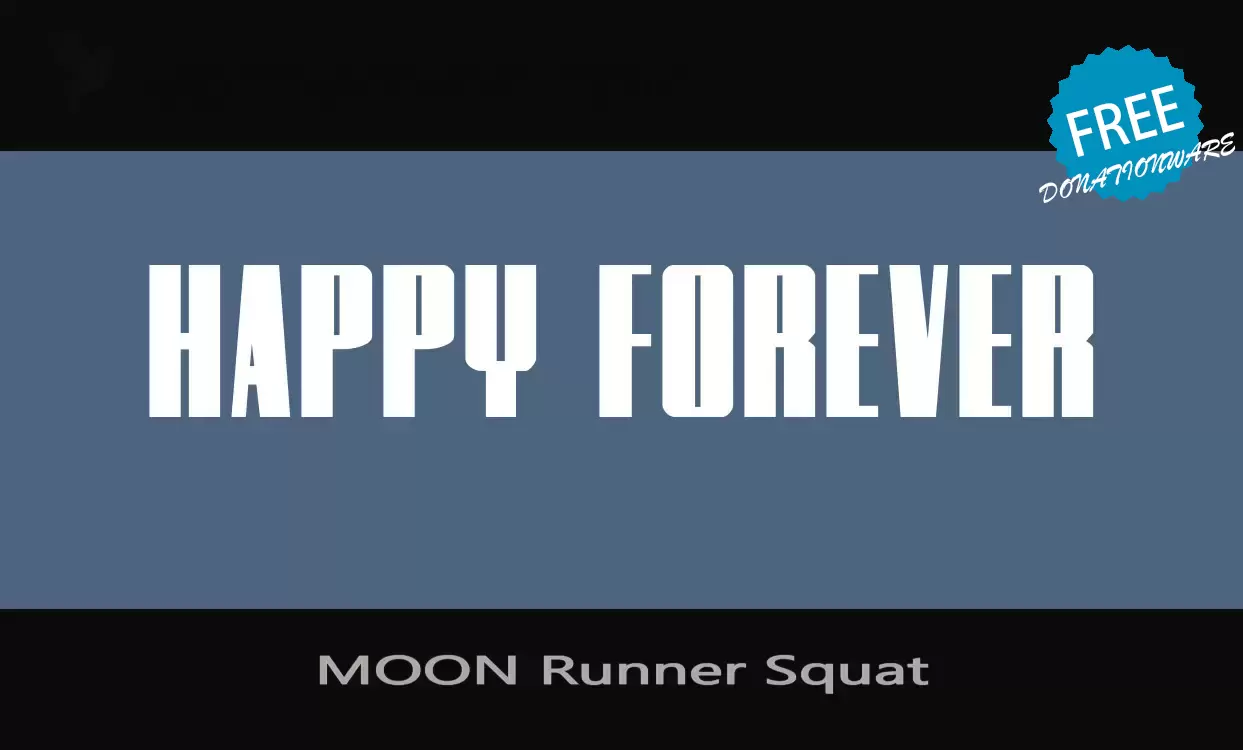 「MOON-Runner-Squat」字体效果图