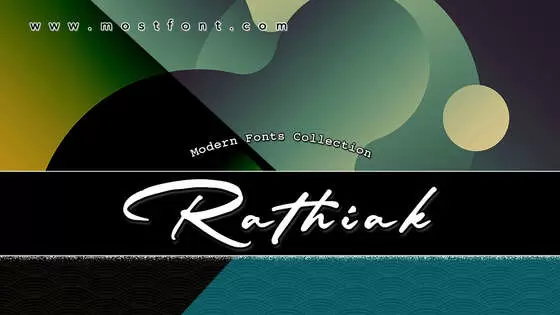 「Rathiak」字体排版图片