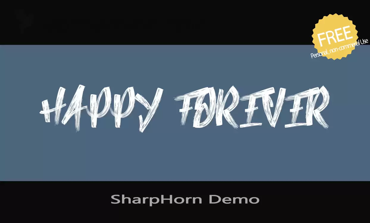 「SharpHorn-Demo」字体效果图