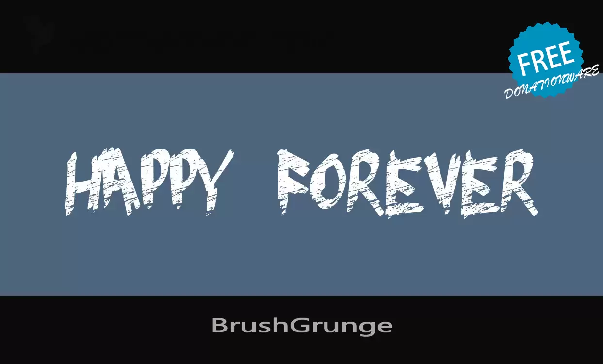 「BrushGrunge」字体效果图
