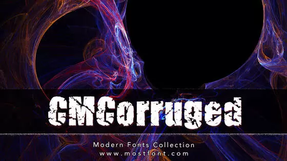 「CMCorruged」字体排版样式