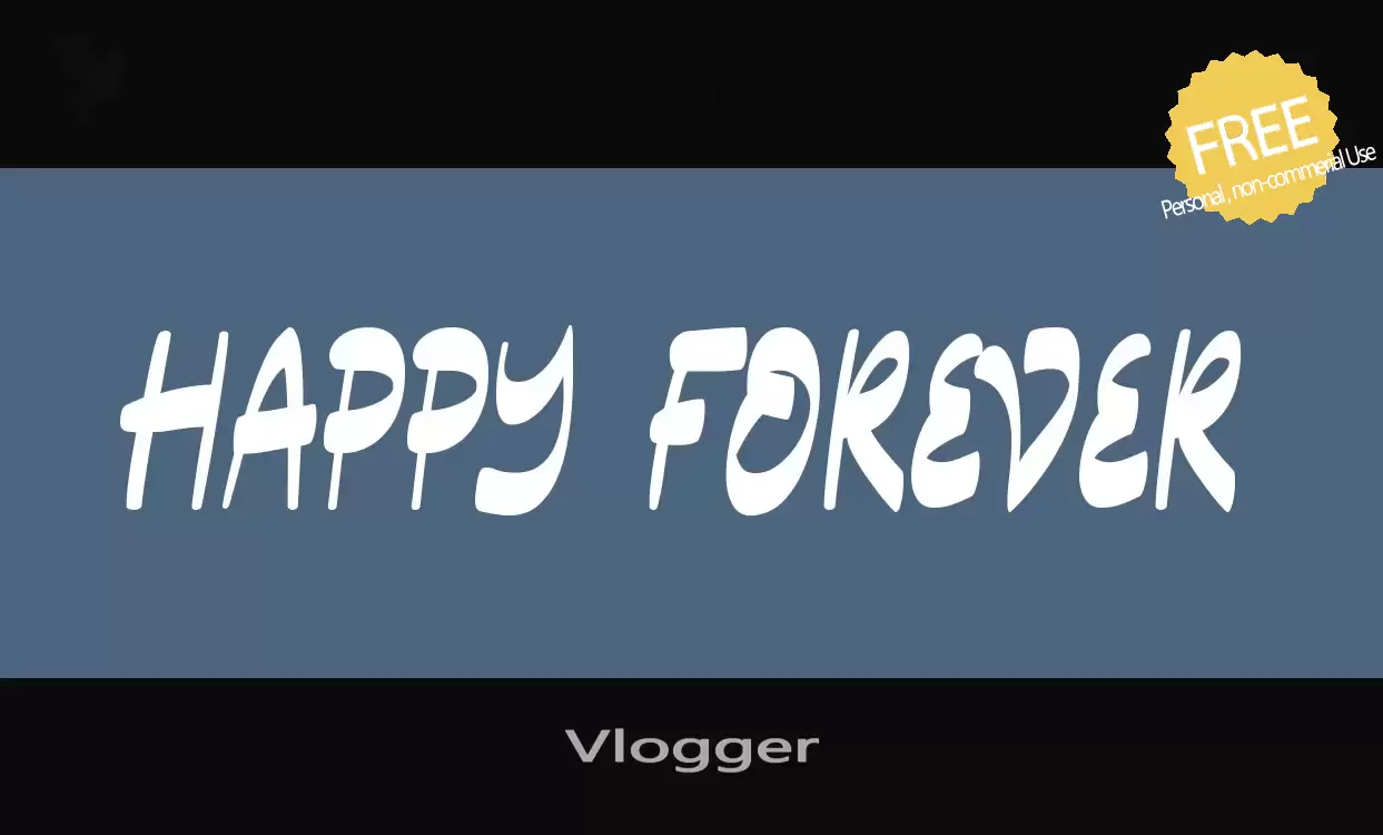 「Vlogger」字体效果图