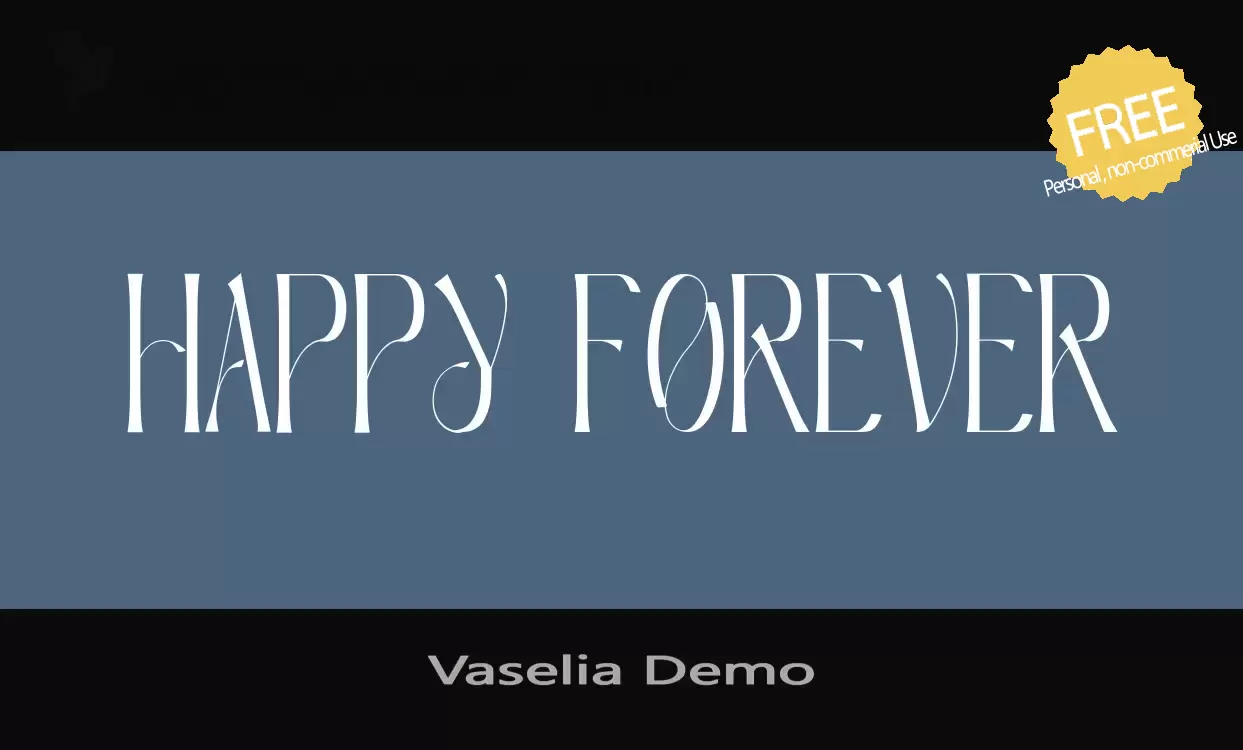 「Vaselia-Demo」字体效果图