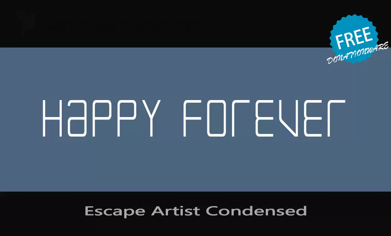 「Escape-Artist-Condensed」字体效果图