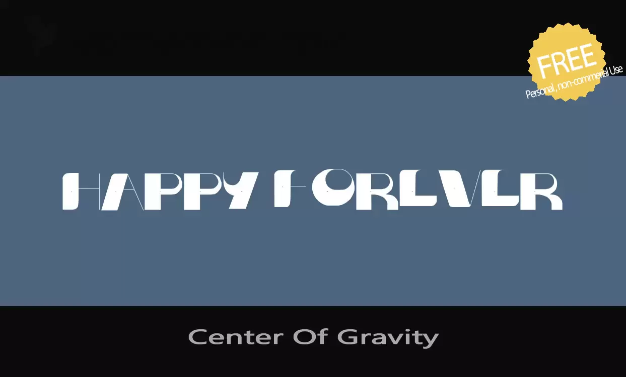 Font Sample of Center-Of-Gravity
