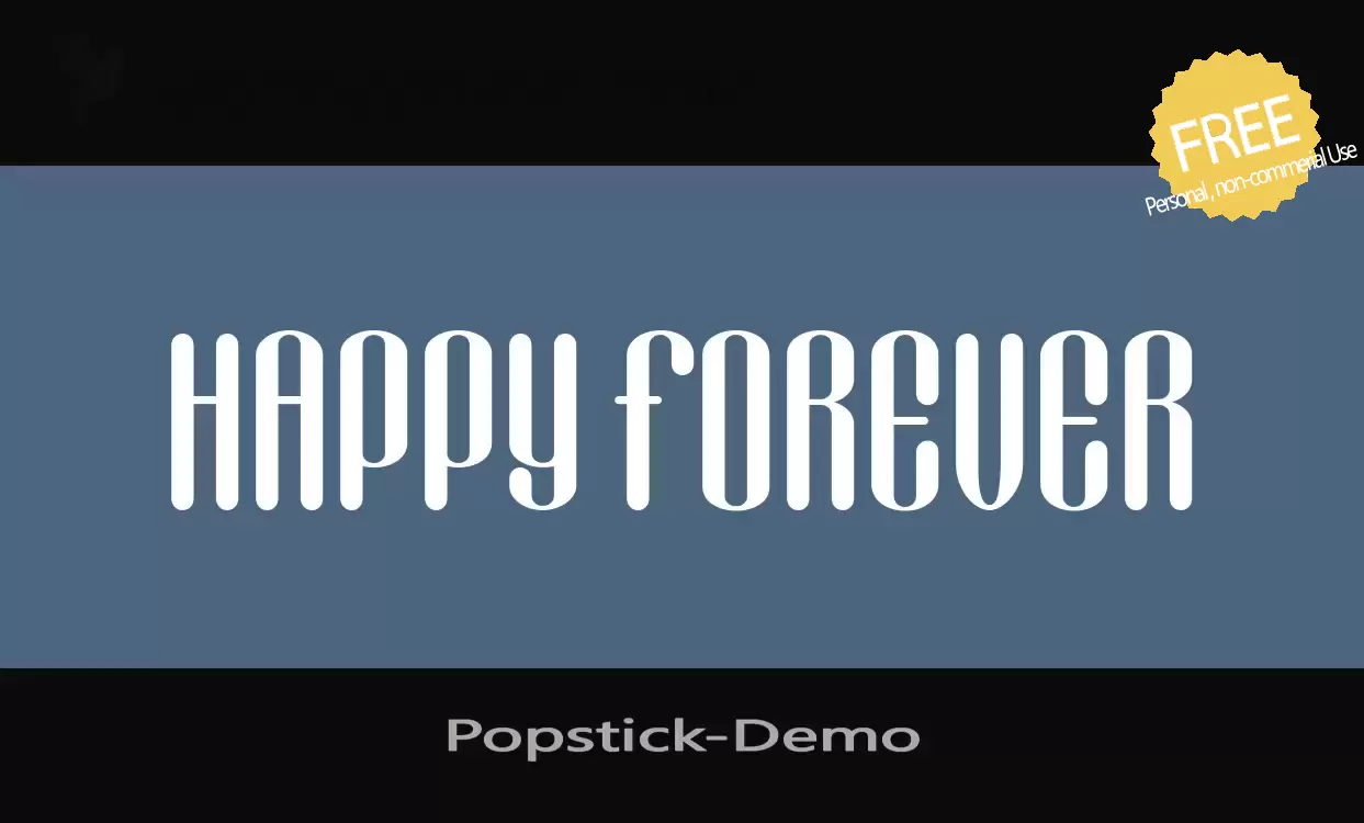 「Popstick-Demo」字体效果图