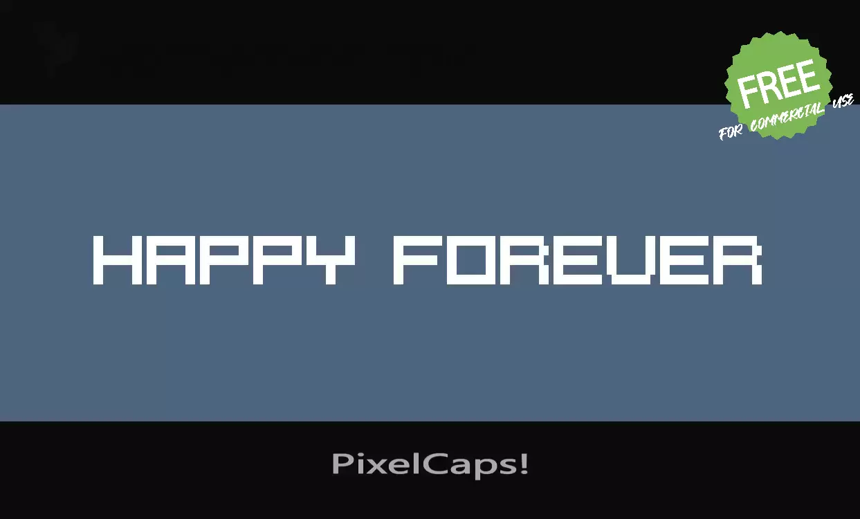 「PixelCaps!」字体效果图