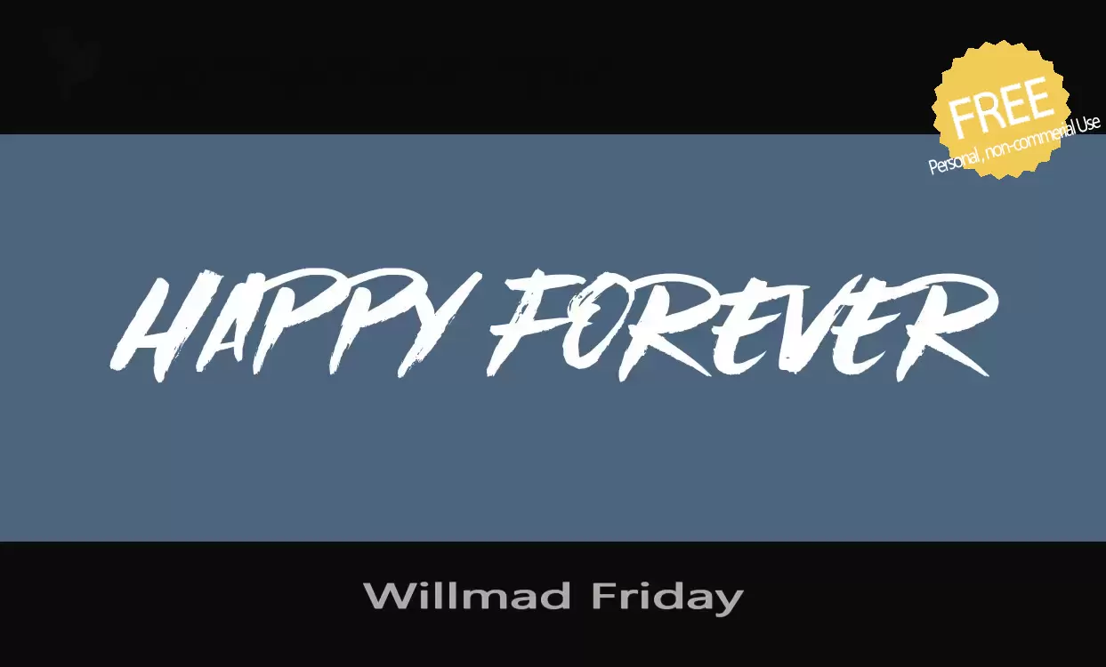 「Willmad-Friday」字体效果图