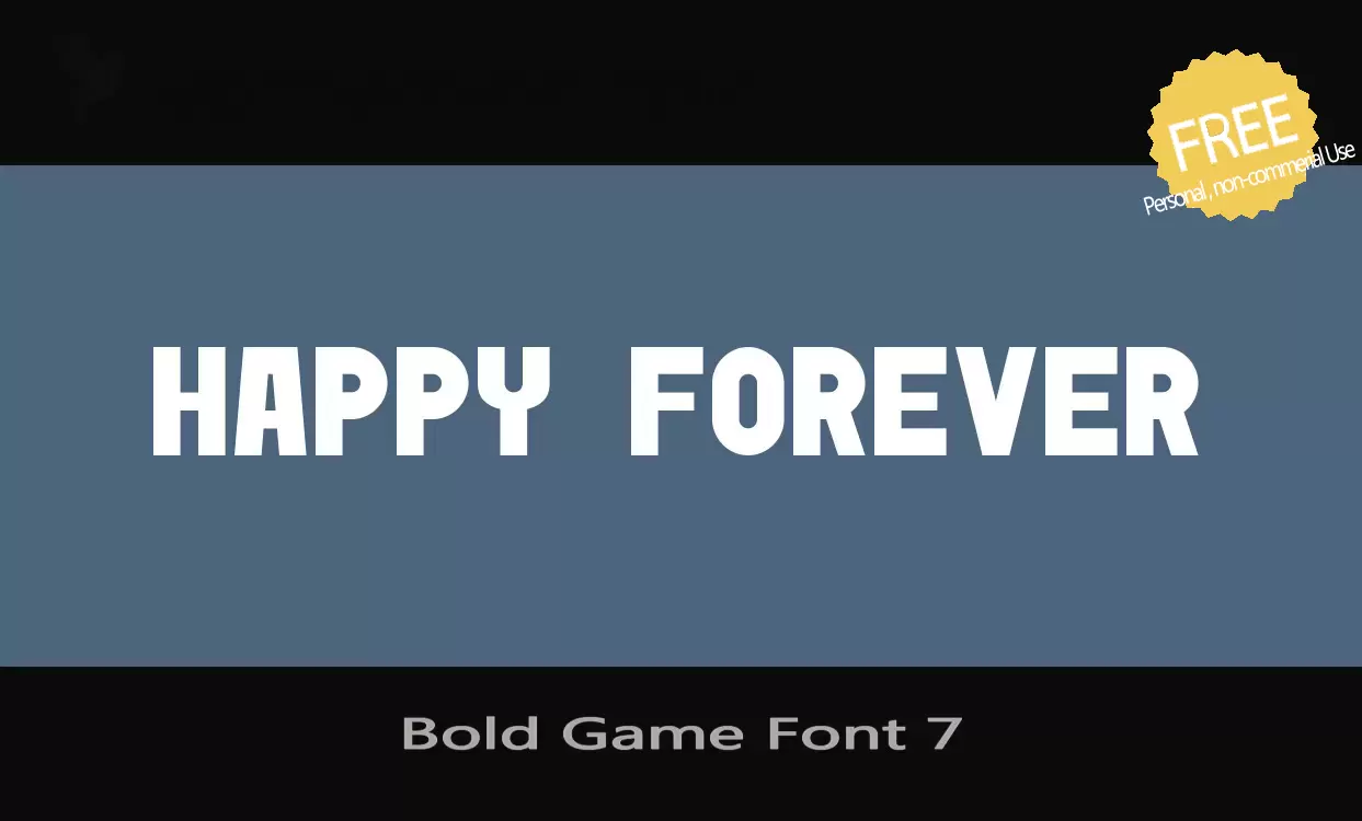 「Bold-Game-Font-7」字体效果图