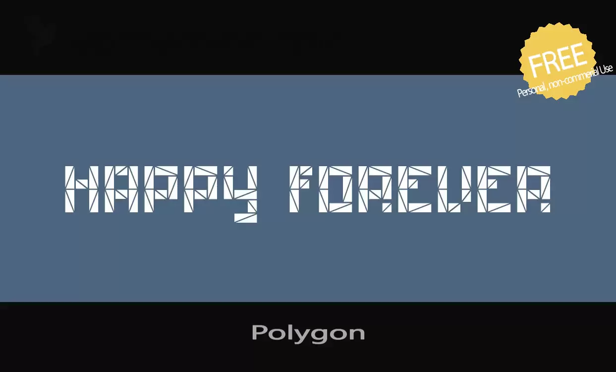 「Polygon」字体效果图