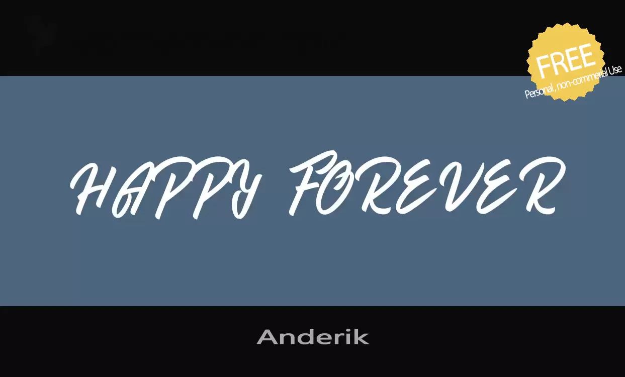 「Anderik」字体效果图