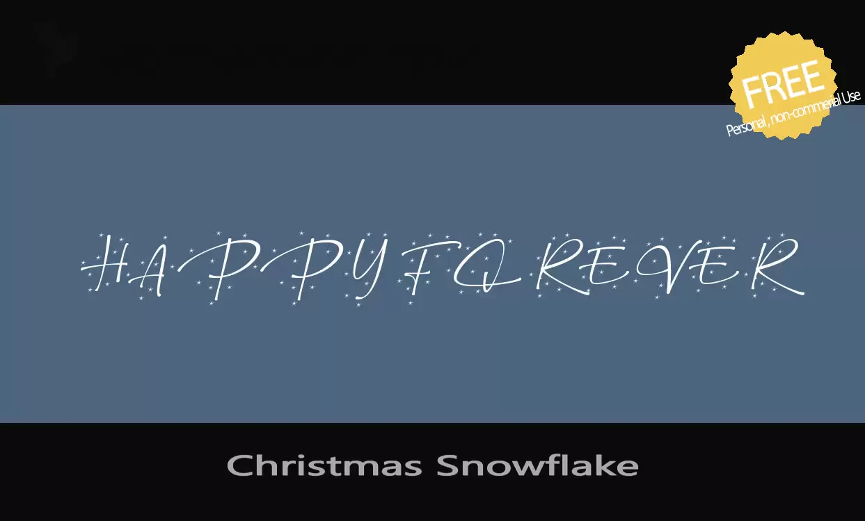 「Christmas-Snowflake」字体效果图