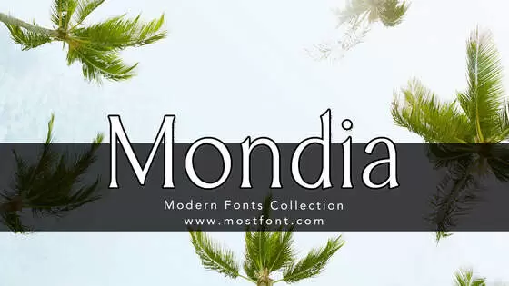 Typographic Design of Mondia