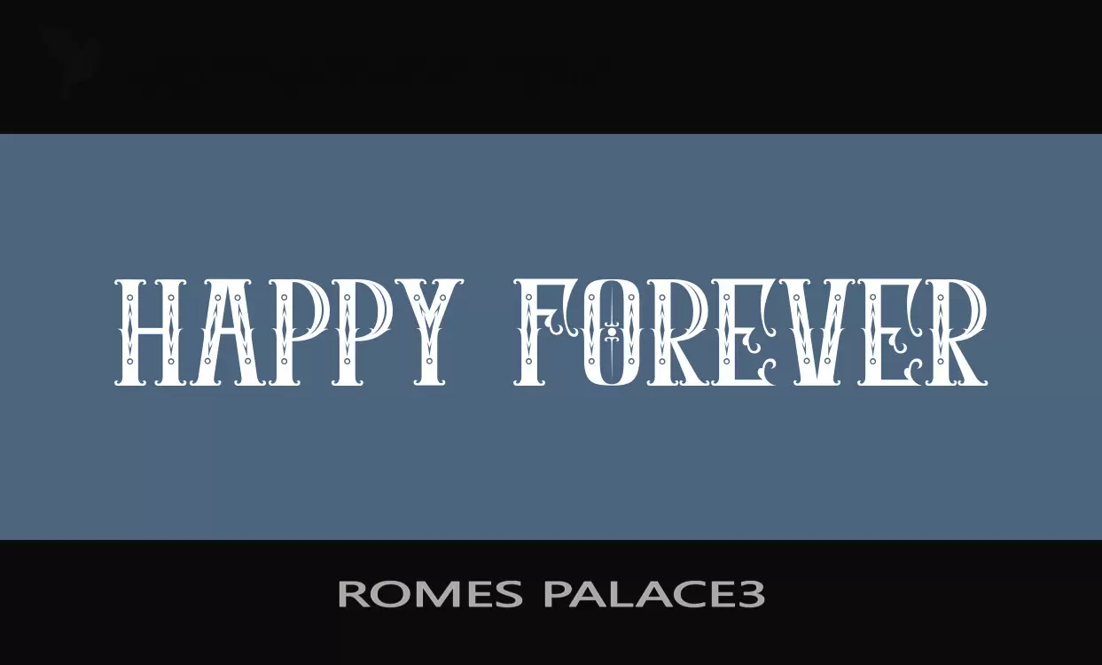 Font Sample of ROMES-PALACE3