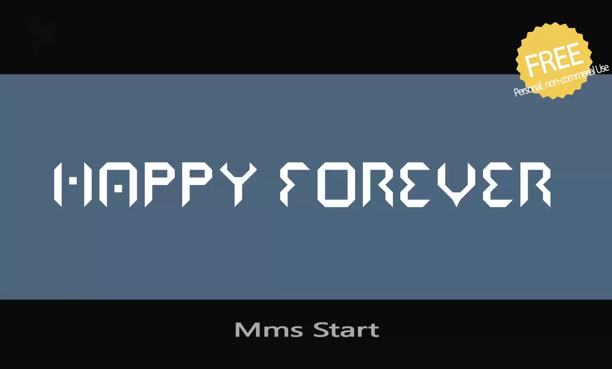 「Mms-Start」字体效果图