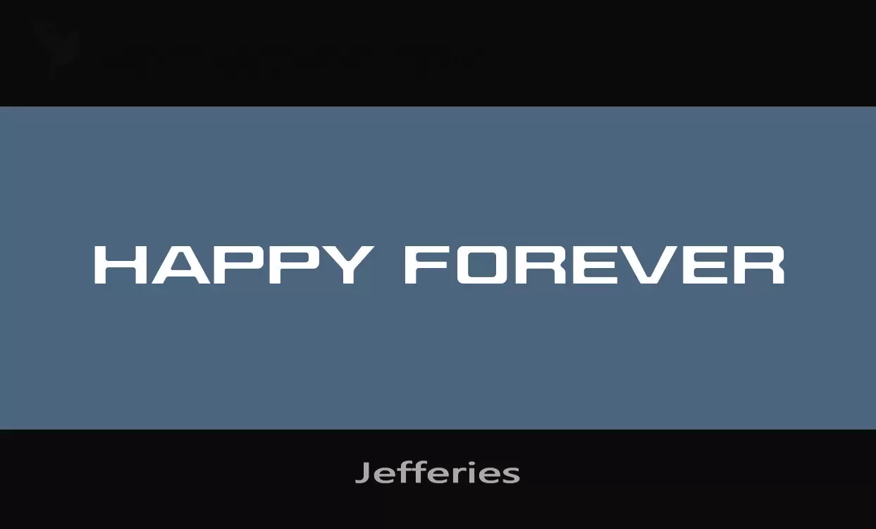 「Jefferies」字体效果图