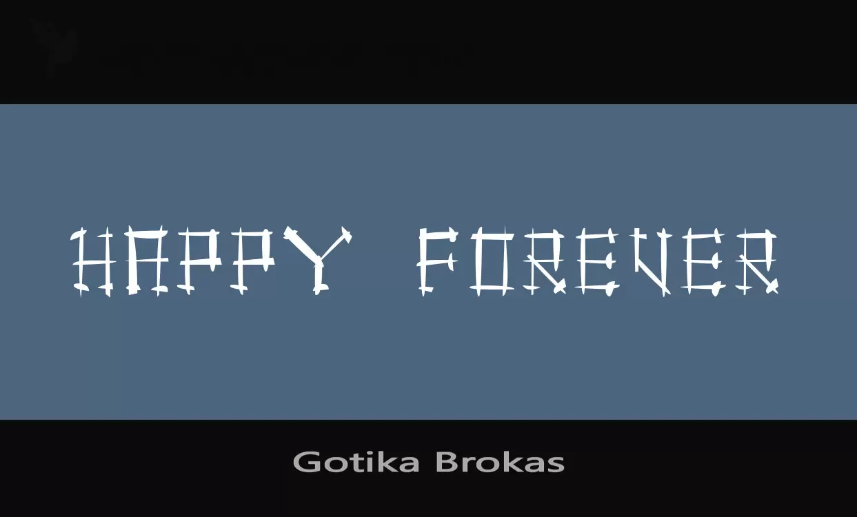 Font Sample of Gotika-Brokas