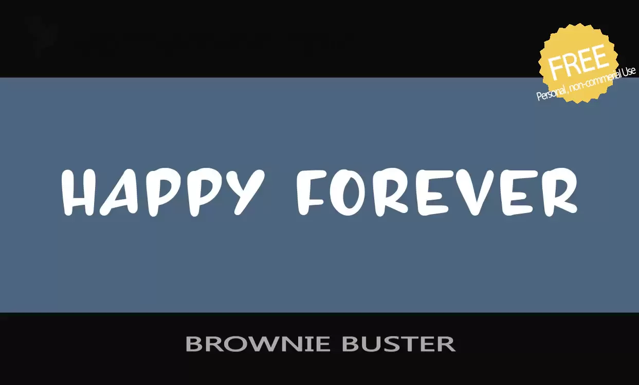 「BROWNIE-BUSTER」字体效果图