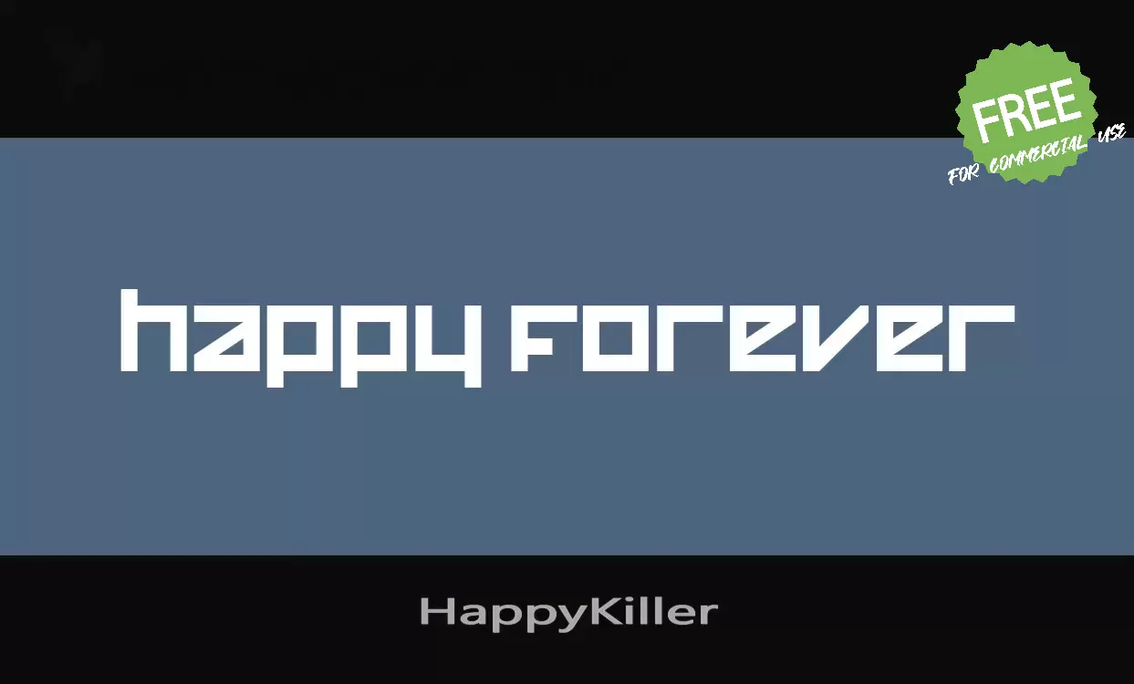 「HappyKiller」字体效果图