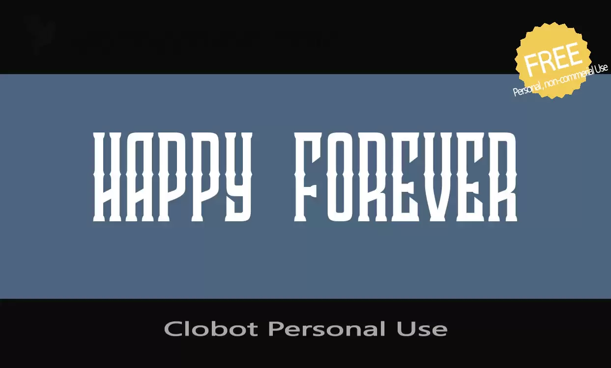 「Clobot-Personal-Use」字体效果图